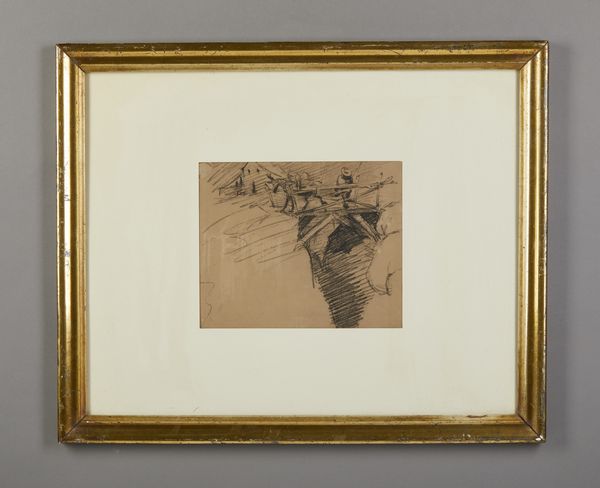 Scuola italiana del XIX secolo : Paesaggio con figure su un ponte  - Asta Asta 381 | ARTE ANTICA E DEL XIX SECOLO - Dipinti del XIX secolo  Online - Associazione Nazionale - Case d'Asta italiane