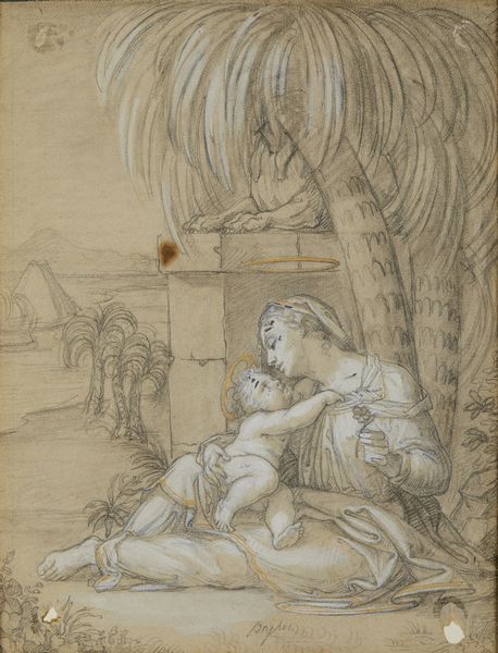 BORGHESI GIAMBATTISTA (1790 - 1846) : Riposo durante la fuga in Egitto  - Asta Asta 381 | ARTE ANTICA E DEL XIX SECOLO - Dipinti del XIX secolo  Online - Associazione Nazionale - Case d'Asta italiane