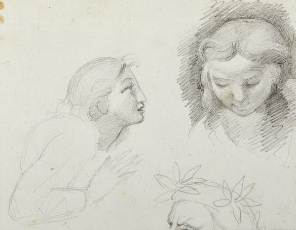 Scuola italiana del XIX secolo : Gruppo di quattro ritratti femminili e studi di volti  - Asta Asta 381 | ARTE ANTICA E DEL XIX SECOLO - Dipinti del XIX secolo  Online - Associazione Nazionale - Case d'Asta italiane