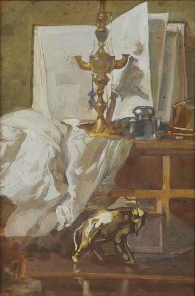 ARTISTA DEL XIX-XX SECOLO : Natura morta con oggetti  - Asta Asta 381 | ARTE ANTICA E DEL XIX SECOLO - Dipinti del XIX secolo  Online - Associazione Nazionale - Case d'Asta italiane