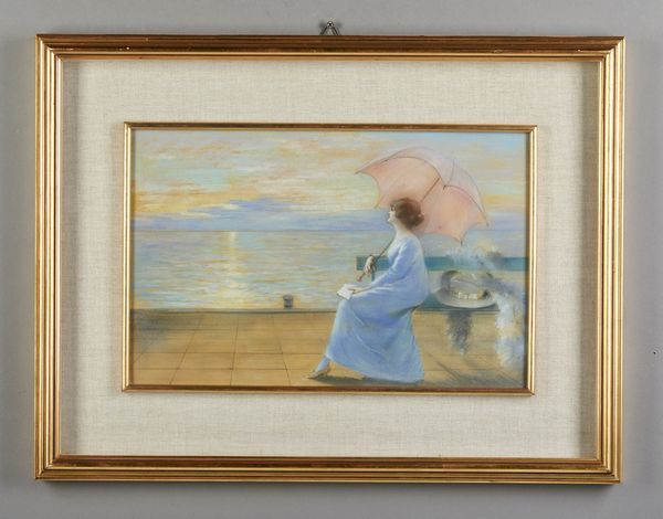 ARTISTA DEL XX SECOLO : In riva al mare  - Asta Asta 381 | ARTE ANTICA E DEL XIX SECOLO - Dipinti del XIX secolo  Online - Associazione Nazionale - Case d'Asta italiane