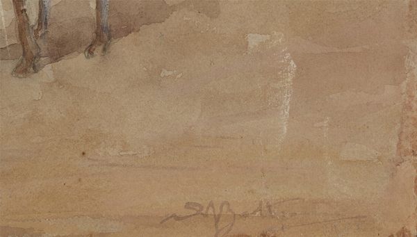 BELTRAME ACHILLE (1871 - 1945) : Scena galante in giardino  - Asta Asta 381 | ARTE ANTICA E DEL XIX SECOLO - Dipinti del XIX secolo  Online - Associazione Nazionale - Case d'Asta italiane