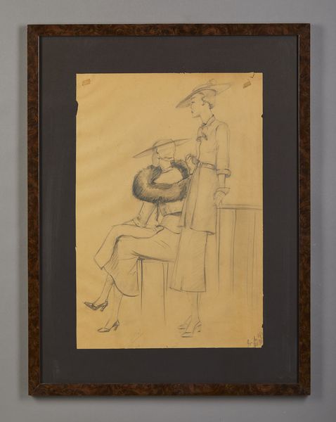 ARTISTA DEL XX SECOLO : Due studi di figure femminili in abbigliamento anni '30  - Asta Asta 381 | ARTE ANTICA E DEL XIX SECOLO - Dipinti del XIX secolo  Online - Associazione Nazionale - Case d'Asta italiane