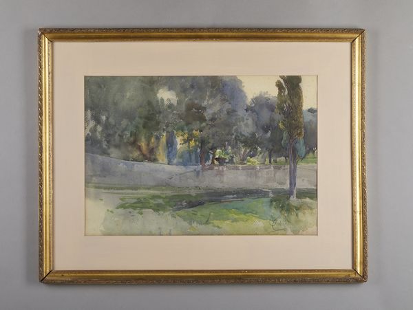 CARLANDI ONORATO (1848 - 1939) : Paesaggio romano  - Asta Asta 381 | ARTE ANTICA E DEL XIX SECOLO - Dipinti del XIX secolo  Online - Associazione Nazionale - Case d'Asta italiane