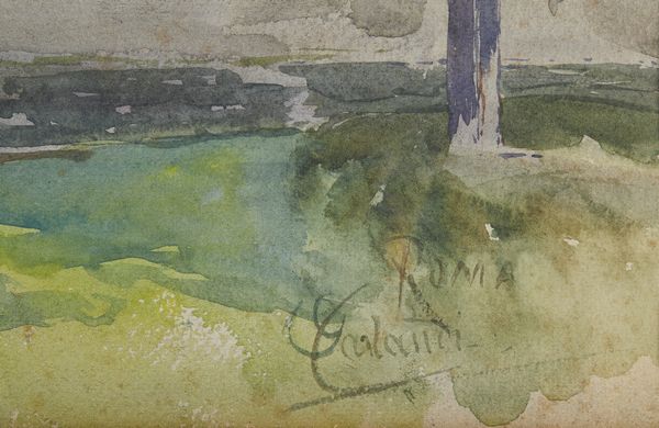 CARLANDI ONORATO (1848 - 1939) : Paesaggio romano  - Asta Asta 381 | ARTE ANTICA E DEL XIX SECOLO - Dipinti del XIX secolo  Online - Associazione Nazionale - Case d'Asta italiane