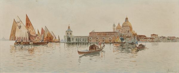 BORTOLUZZI PIETRO (1875 - 1937) : Punta della Dogana e la Basilica della Salute a Venezia  - Asta Asta 381 | ARTE ANTICA E DEL XIX SECOLO - Dipinti del XIX secolo  Online - Associazione Nazionale - Case d'Asta italiane