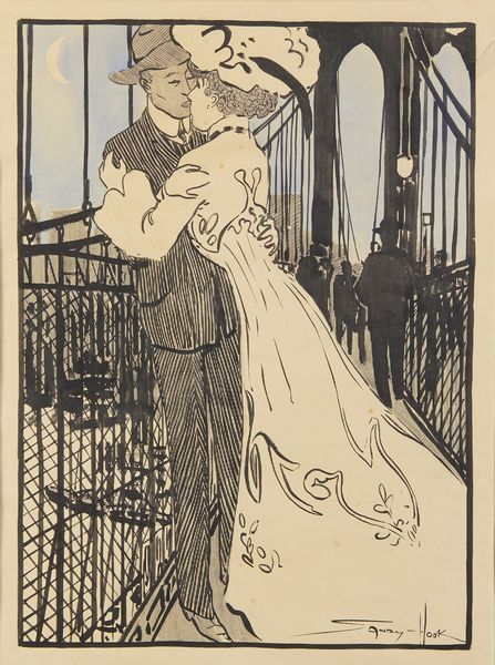 HOOK SANDY (1879 - 1960) : Incontro galante / La Conversazione / Al Caff�  - Asta Asta 381 | ARTE ANTICA E DEL XIX SECOLO - Dipinti del XIX secolo  Online - Associazione Nazionale - Case d'Asta italiane