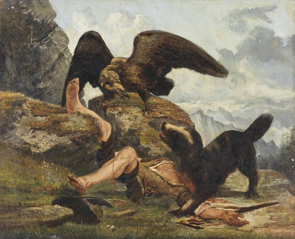 PALIZZI FILIPPO (1818 - 1899) : Scena di caccia  - Asta Asta 381 | ARTE ANTICA E DEL XIX SECOLO - Dipinti del XIX secolo  Online - Associazione Nazionale - Case d'Asta italiane