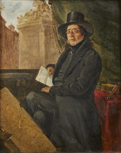 Artista inglese del XIX secolo : Ritratto di gentiluomo con lettera  - Asta Asta 381 | ARTE ANTICA E DEL XIX SECOLO - Dipinti del XIX secolo  Online - Associazione Nazionale - Case d'Asta italiane