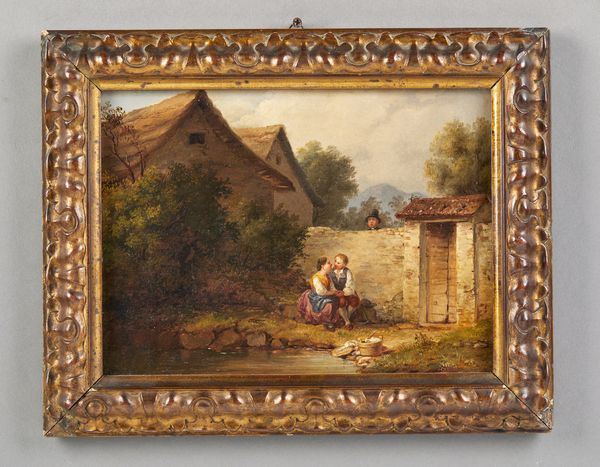 ARTISTA DEL XIX SECOLO : Scena galante  - Asta Asta 381 | ARTE ANTICA E DEL XIX SECOLO - Dipinti del XIX secolo  Online - Associazione Nazionale - Case d'Asta italiane