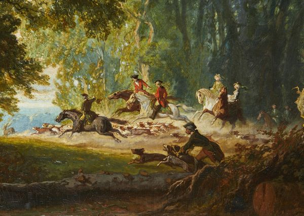 ARTISTA DEL XIX SECOLO : Caccia al cervo  - Asta Asta 381 | ARTE ANTICA E DEL XIX SECOLO - Dipinti del XIX secolo  Online - Associazione Nazionale - Case d'Asta italiane
