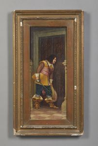 ARTISTA DEL XIX SECOLO : Moschettiere  - Asta Asta 381 | ARTE ANTICA E DEL XIX SECOLO - Dipinti del XIX secolo  Online - Associazione Nazionale - Case d'Asta italiane