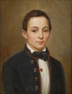 BOULANGER LOUIS (1806 - 1867) - Attribuito a. Ritratto di ragazzo