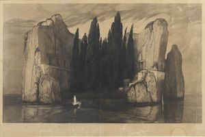 KLINGER MAX (1857 - 1920) - L'Isola dei Morti (da Arnold Bcklin)