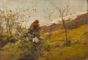 DELLEANI LORENZO (1840 - 1908) - Inverno