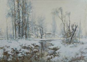 VERNI ARTURO (1891 - 1960) - Paesaggio invernale