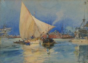 BELTRAME ACHILLE (1871 - 1945) - Porto di Trieste