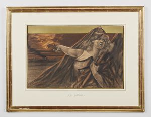 ARTISTA FRANCESE DEL XIX SECOLO : La Justice  - Asta Asta 381 | ARTE ANTICA E DEL XIX SECOLO - Dipinti del XIX secolo  Online - Associazione Nazionale - Case d'Asta italiane