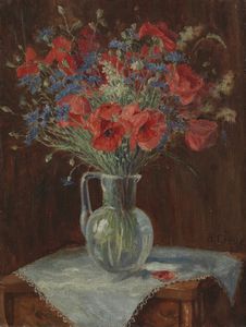 GREVE HEDWIG (1850 - 1925) - Natura morta di fiori