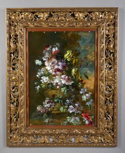 ARTISTA DEL XIX-XX SECOLO : Natura morta di fiori  - Asta Asta 381 | ARTE ANTICA E DEL XIX SECOLO - Dipinti del XIX secolo  Online - Associazione Nazionale - Case d'Asta italiane