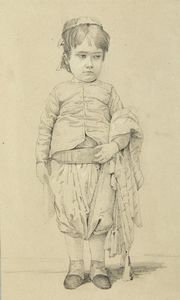 ARTISTA DEL XIX SECOLO - Studio per ritratto di bambino