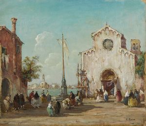 BONIVENTO EUGENIO  (1880 - 1956) - Veduta veneziana