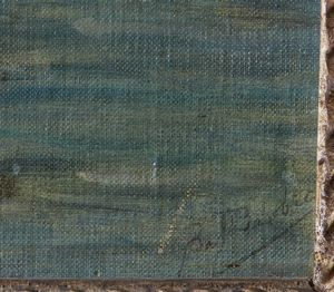 ARTISTA DEL XX SECOLO : Marina con barche  - Asta Asta 381 | ARTE ANTICA E DEL XIX SECOLO - Dipinti del XIX secolo  Online - Associazione Nazionale - Case d'Asta italiane