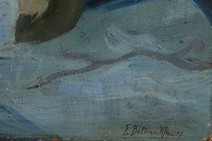 BELTRAN MASSES  FEDERICO  (1885 - 1949) : Studio per notturno  - Asta Asta 381 | ARTE ANTICA E DEL XIX SECOLO - Dipinti del XIX secolo  Online - Associazione Nazionale - Case d'Asta italiane