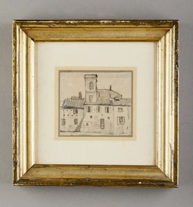 Scuola italiana del XIX secolo : Gruppo di tre disegni raffiguranti paesaggi con edifici e scena cittardina  - Asta Asta 381 | ARTE ANTICA E DEL XIX SECOLO - Dipinti del XIX secolo  Online - Associazione Nazionale - Case d'Asta italiane