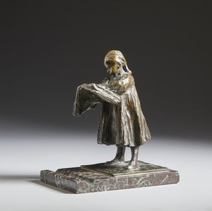 PELLINI EUGENIO (1864 - 1934) : Bambina che legge  - Asta Asta 381 | ARTE ANTICA E DEL XIX SECOLO - Dipinti del XIX secolo  Online - Associazione Nazionale - Case d'Asta italiane