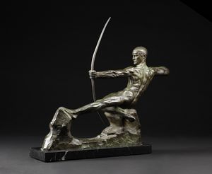 DEMANET VICTOR (1895 - 1964) : L'arciere  - Asta Asta 381 | ARTE ANTICA E DEL XIX SECOLO - Dipinti del XIX secolo  Online - Associazione Nazionale - Case d'Asta italiane