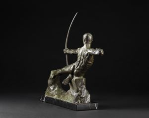 DEMANET VICTOR (1895 - 1964) : L'arciere  - Asta Asta 381 | ARTE ANTICA E DEL XIX SECOLO - Dipinti del XIX secolo  Online - Associazione Nazionale - Case d'Asta italiane