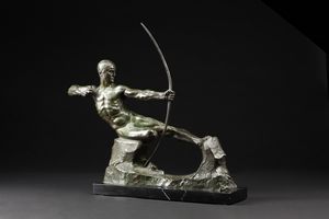 DEMANET VICTOR (1895 - 1964) : L'arciere  - Asta Asta 381 | ARTE ANTICA E DEL XIX SECOLO - Dipinti del XIX secolo  Online - Associazione Nazionale - Case d'Asta italiane