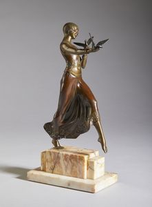 LORMIER (XX SECOLO) JEAN : Danzatrice  - Asta Asta 381 | ARTE ANTICA E DEL XIX SECOLO - Dipinti del XIX secolo  Online - Associazione Nazionale - Case d'Asta italiane