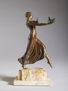 LORMIER (XX SECOLO) JEAN : Danzatrice  - Asta Asta 381 | ARTE ANTICA E DEL XIX SECOLO - Dipinti del XIX secolo  Online - Associazione Nazionale - Case d'Asta italiane