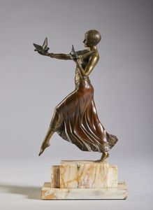 LORMIER (XX SECOLO) JEAN : Danzatrice  - Asta Asta 381 | ARTE ANTICA E DEL XIX SECOLO - Dipinti del XIX secolo  Online - Associazione Nazionale - Case d'Asta italiane