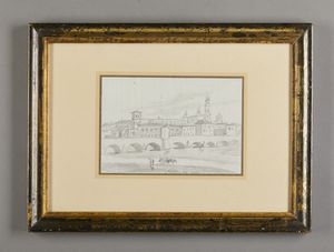 Scuola italiana del XIX secolo : Gruppo di quattro disegni raffiguranti paesaggi  - Asta Asta 381 | ARTE ANTICA E DEL XIX SECOLO - Dipinti del XIX secolo  Online - Associazione Nazionale - Case d'Asta italiane