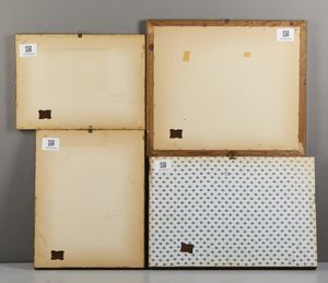 Scuola italiana del XIX secolo : Gruppo di quattro disegni raffiguranti paesaggi  - Asta Asta 381 | ARTE ANTICA E DEL XIX SECOLO - Dipinti del XIX secolo  Online - Associazione Nazionale - Case d'Asta italiane