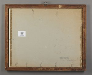 Scuola italiana del XIX secolo : Paesaggio con figure su un ponte  - Asta Asta 381 | ARTE ANTICA E DEL XIX SECOLO - Dipinti del XIX secolo  Online - Associazione Nazionale - Case d'Asta italiane