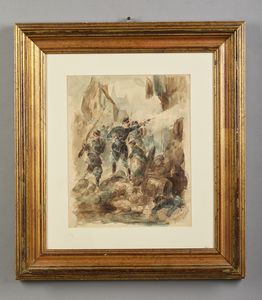 DUPENDANT ALEXANDRE (1833 - 1884) : Scena di battaglia  - Asta Asta 381 | ARTE ANTICA E DEL XIX SECOLO - Dipinti del XIX secolo  Online - Associazione Nazionale - Case d'Asta italiane