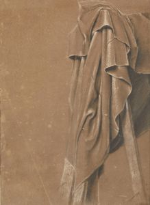 Scuola italiana del XIX secolo - Studio di panneggio