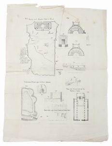 INCISORE DEL XIX SECOLO - Pianta dell'etrusca citt di Fiesole