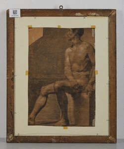 BORGHESI GIAMBATTISTA (1790 - 1846) : Attribuito a. Madonna con Bambino e angeli / Studio di nudo maschile (al retro)  - Asta Asta 381 | ARTE ANTICA E DEL XIX SECOLO - Dipinti del XIX secolo  Online - Associazione Nazionale - Case d'Asta italiane