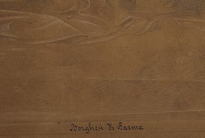 BORGHESI GIAMBATTISTA (1790 - 1846) : Attribuito a. Madonna con Bambino e angeli / Studio di nudo maschile (al retro)  - Asta Asta 381 | ARTE ANTICA E DEL XIX SECOLO - Dipinti del XIX secolo  Online - Associazione Nazionale - Case d'Asta italiane