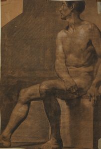 BORGHESI GIAMBATTISTA (1790 - 1846) : Attribuito a. Madonna con Bambino e angeli / Studio di nudo maschile (al retro)  - Asta Asta 381 | ARTE ANTICA E DEL XIX SECOLO - Dipinti del XIX secolo  Online - Associazione Nazionale - Case d'Asta italiane