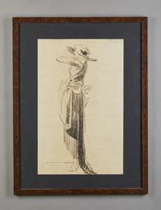 DUDOVICH MARCELLO (1878 - 1962) : Figura femminile di profilo  - Asta Asta 381 | ARTE ANTICA E DEL XIX SECOLO - Dipinti del XIX secolo  Online - Associazione Nazionale - Case d'Asta italiane