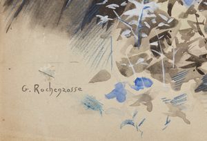 ROCHEGROSSE GEORGES-ANTOINE (1859 - 1938) : Figura di dama in un paesaggio  - Asta Asta 381 | ARTE ANTICA E DEL XIX SECOLO - Dipinti del XIX secolo  Online - Associazione Nazionale - Case d'Asta italiane