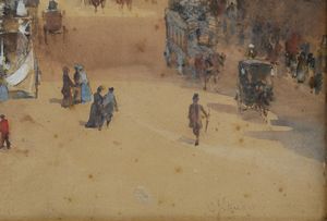 LAUDER CHARLES JAMES (1841 - 1920) : Saint Paul Cathedral  - Asta Asta 381 | ARTE ANTICA E DEL XIX SECOLO - Dipinti del XIX secolo  Online - Associazione Nazionale - Case d'Asta italiane