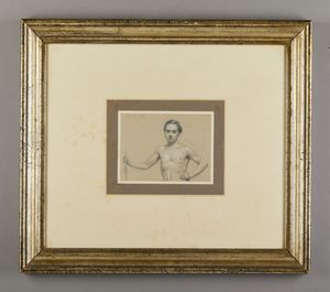 MARCHESI SALVATORE (1852 - 1926) : Attribuito a. Nudo virile a mezzobusto  - Asta Asta 381 | ARTE ANTICA E DEL XIX SECOLO - Dipinti del XIX secolo  Online - Associazione Nazionale - Case d'Asta italiane