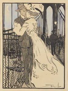 HOOK SANDY (1879 - 1960) : Incontro galante / La Conversazione / Al Caff�  - Asta Asta 381 | ARTE ANTICA E DEL XIX SECOLO - Dipinti del XIX secolo  Online - Associazione Nazionale - Case d'Asta italiane